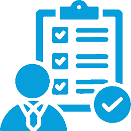 Clipboard with checklist and person icon at KAMTOUR